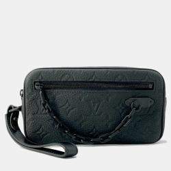 Louis Vuitton Noir Monogram Taurillon Pochette Volga Shoulder Bag