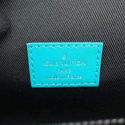 Louis Vuitton Steamer Wearable Wallet Gray/Turquoise Monogram Eclipse Reverse
