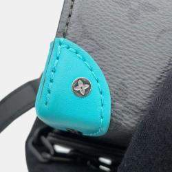 Louis Vuitton Steamer Wearable Wallet Gray/Turquoise Monogram Eclipse Reverse