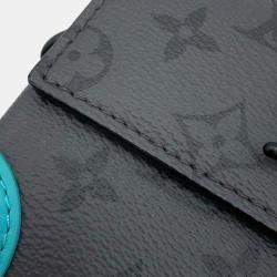 Louis Vuitton Steamer Wearable Wallet Gray/Turquoise Monogram Eclipse Reverse