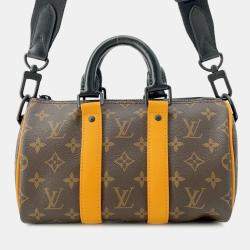 Louis Vuitton Brown Monogram Canvas Keepall Bandouliere Shoulder Bag