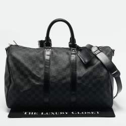 Louis Vuitton Damier Graphite Canvas Keepall Bandouliere 45 Bag