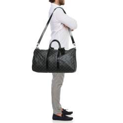 Louis Vuitton Damier Graphite Canvas Keepall Bandouliere 45 Bag