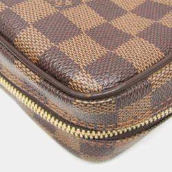  Louis Vuitton Brown Damier Ebene Canvas Voyage Document Bag 