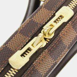  Louis Vuitton Brown Damier Ebene Canvas Voyage Document Bag 
