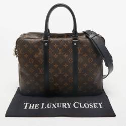 Louis Vuitton Monogram Macassar Canvas Porte Documents Voyage PM Bag