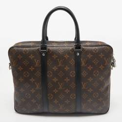 Louis Vuitton Monogram Macassar Canvas Porte Documents Voyage PM Bag