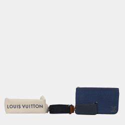 Louis Vuitton Blue Tan Leather Trio Messenger Bag