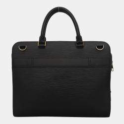 Louis Vuitton Black Epi Bassano Briefcase Bag
