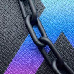  Louis Vuitton Noir/Righe Rainbow Taiga Leather Danube Messenger Bag