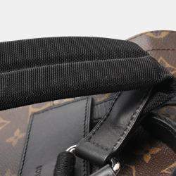 Louis Vuitton Christopher PM Brown Black Coated Canvas Leather Monogram Backpack Bag 