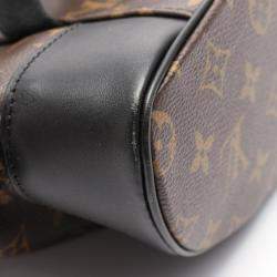 Louis Vuitton Christopher PM Brown Black Coated Canvas Leather Monogram Backpack Bag 