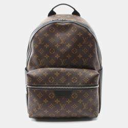 Louis Vuitton Discovery Backpack PM Bag Coated Canvas Leather Monogram Macassar Brown Black
