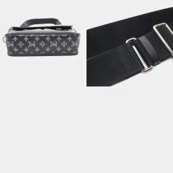 Louis Vuitton Pm Monogram Savannah Shoulder Bag Coated Canvas Leather Navy Blue