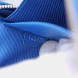 Louis Vuitton Soft Trunk Wallet Shoulder Bag Coated Canvas Leather Blue White Monogram Clouds