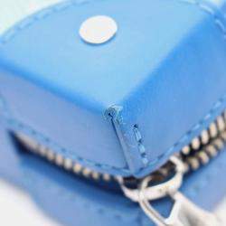 Louis Vuitton Soft Trunk Wallet Shoulder Bag Coated Canvas Leather Blue White Monogram Clouds