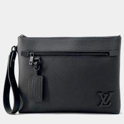Louis Vuitton Take Off Pouch Noir Grain Leather