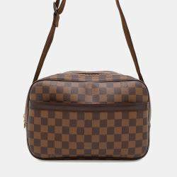 Louis Vuitton Reporter Beige Damier Ebene Canvas Size Pm