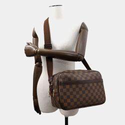 Louis Vuitton Reporter Beige Damier Ebene Canvas Size Pm