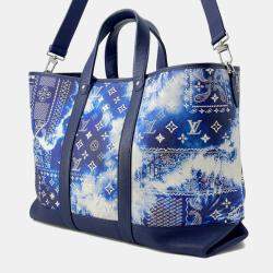  Louis Vuitton Trolley Blue Monogram Bandana Tote Bag
