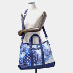  Louis Vuitton Trolley Blue Monogram Bandana Tote Bag