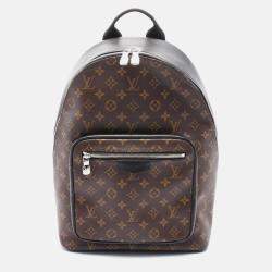 Louis Vuitton Josh Nv Monogram Macassar Backpack Coated Canvas Leather Brown Black