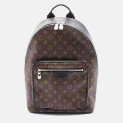 Louis Vuitton Josh Nv Monogram Macassar Backpack Coated Canvas Leather Brown Black