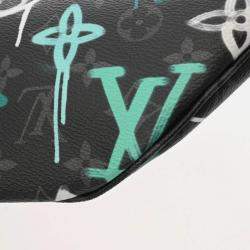 Louis Vuitton Monogram Eclipse Discovery Bum Bag Pm Graffiti Design Black Canvas Body