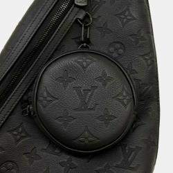 Louis Vuitton Black Coated Canvas Shadow Duo Slingback
