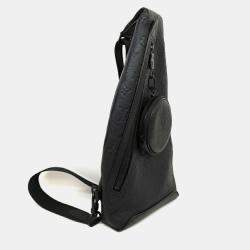 Louis Vuitton Black Coated Canvas Shadow Duo Slingback