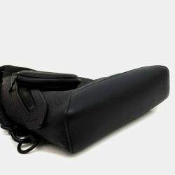 Louis Vuitton Black Coated Canvas Shadow Duo Slingback