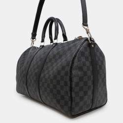 Louis Vuitton Keepall Bandoulière 45 Noir Damier Graphite Canvas Bag