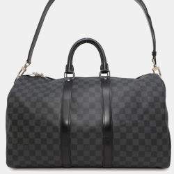 Louis Vuitton Keepall Bandoulière 45 Noir Damier Graphite Canvas Bag