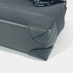 Louis Vuitton Taurillon Monogram Steamer Pm Bag Crossbody Handbag Leather Noir Black