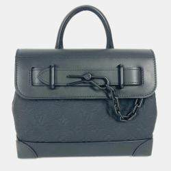 Louis Vuitton Taurillon Monogram Steamer Pm Bag Crossbody Handbag Leather Noir Black
