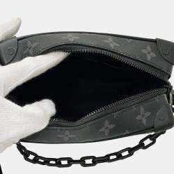 Louis Vuitton Bag Monogram Eclipse Men'S Shoulder Mini Soft Trunk Black Gray Chain Compact