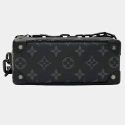 Louis Vuitton Bag Monogram Eclipse Men'S Shoulder Mini Soft Trunk Black Gray Chain Compact