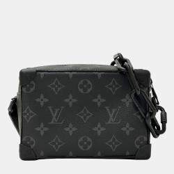 Louis Vuitton Bag Monogram Eclipse Men'S Shoulder Mini Soft Trunk Black Gray Chain Compact