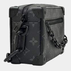 Louis Vuitton Bag Monogram Eclipse Men'S Shoulder Mini Soft Trunk Black Gray Chain Compact