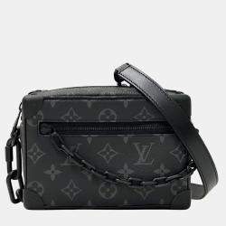 Louis Vuitton Bag Monogram Eclipse Men'S Shoulder Mini Soft Trunk Black Gray Chain Compact