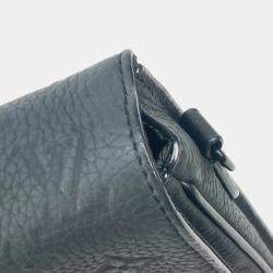 Louis Vuitton Monogram Taurillon S Lock Briefcase Tote Bag Business Handbag Leather Noir Black