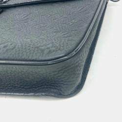 Louis Vuitton Monogram Taurillon S Lock Briefcase Tote Bag Business Handbag Leather Noir Black