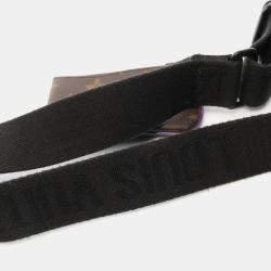 Louis Vuitton Trio Shoulder Bag Coated Canvas Leather Monogram Macassar Brown Black Purple