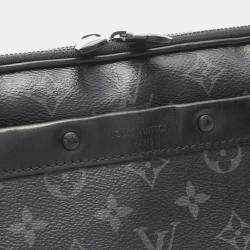 Louis Vuitton Alpha Shoulder Bag Coated Canvas Leather Monogram Eclipse Black
