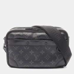 Louis Vuitton Alpha Shoulder Bag Coated Canvas Leather Monogram Eclipse Black