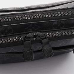Louis Vuitton Alpha Shoulder Bag Coated Canvas Leather Monogram Eclipse Black