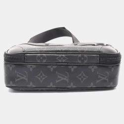 Louis Vuitton Alpha Shoulder Bag Coated Canvas Leather Monogram Eclipse Black