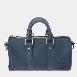 Louis Vuitton Aerogram Keepall Xs Blue Taurillon Leather Handbag