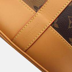 Louis Vuitton X Nigo Randonne Shoulder Bag Coated Canvas Leather Monogram Stripe Brown
