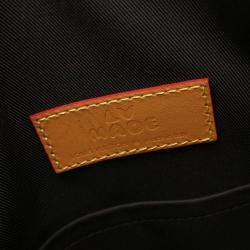Louis Vuitton X Nigo Randonne Shoulder Bag Coated Canvas Leather Monogram Stripe Brown